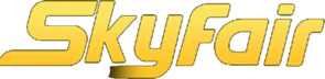 SkyFair wordmark in the lobby header