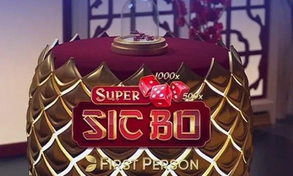 Super Sic Bo card with a golden dice shaker